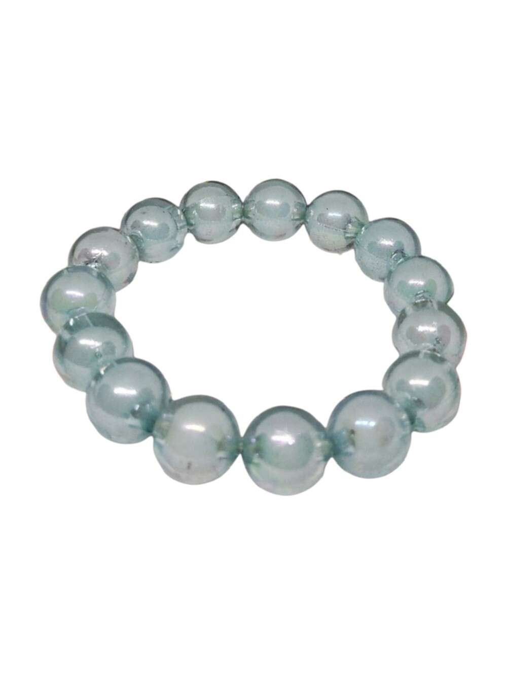 Light Blue Beads Stretchy Bracelet
